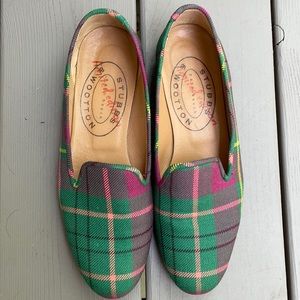 Stubbs And Wootton Plaid Loafer - image 1